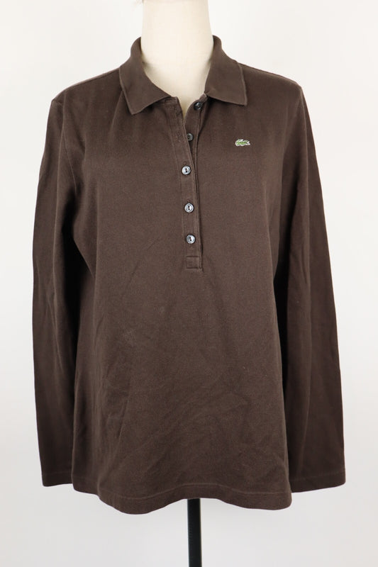 LACOSTE POLO MAGLIA DONNA TG. 48 WOMAN CASUAL VINTAGE T-SHIRT COTONE