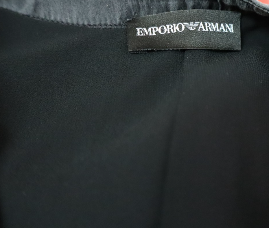 EMPORIO ARMANI TOP MAGLIA DONNA TG 40 WOMAN CASUAL VINTAGE T-SHIRT SETA LYCRA