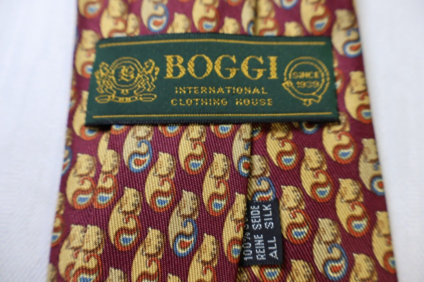 BOGGI MILANO 100% SILK TIE SETA CRAVATTA NECKTIE MADE IN ITALY CLASSIC