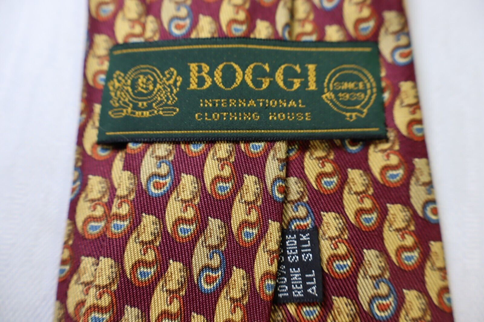 BOGGI MILANO 100% SILK TIE SETA CRAVATTA NECKTIE MADE IN ITALY CLASSIC