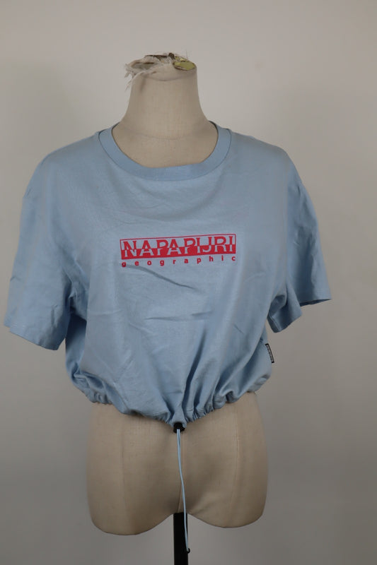 NAPAPIJRI POLO MAGLIA DONNA COTONE TG. M WOMAN SHIRT CASUAL VINTAGE COULISSE