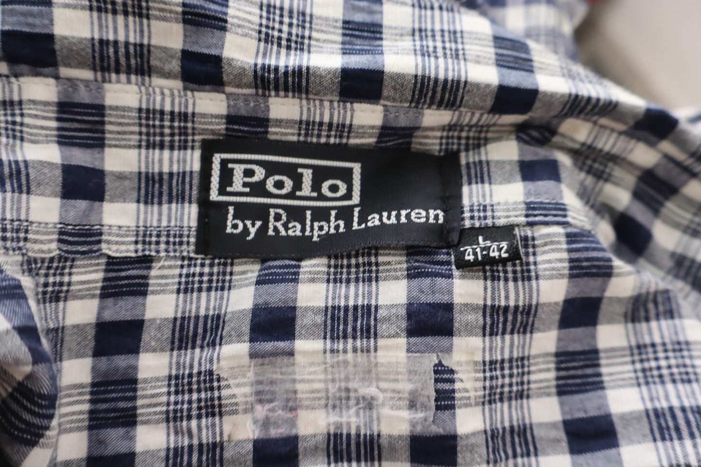 POLO RALPH LAUREN CAMICIA UOMO TG L 41 42 MAN CASUAL VINTAGE SHIRT COTONE COTTON