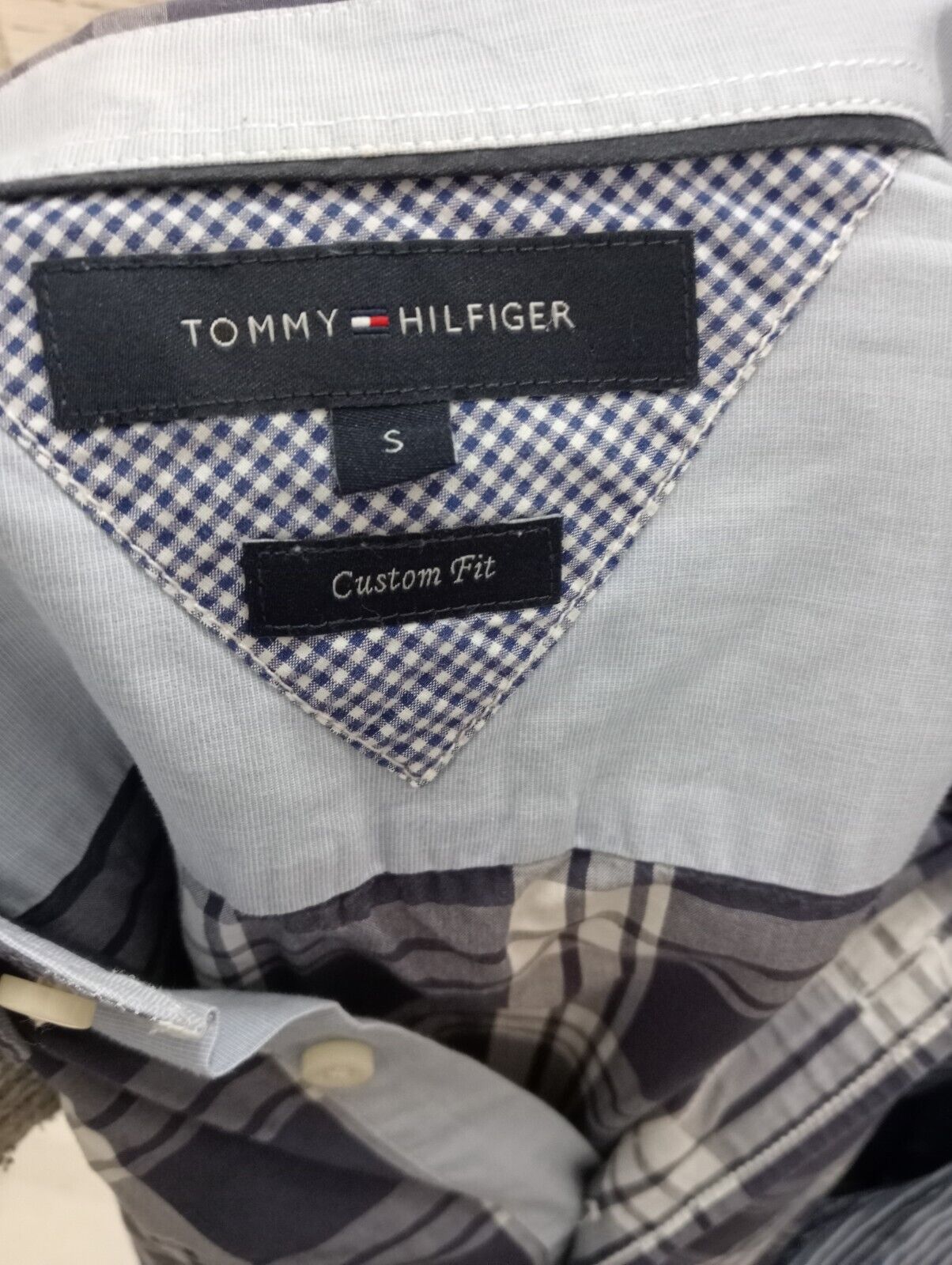 TOMMY HILFIGER CAMICIA UOMO TG. S MAN CASUAL VINTAGE SHIRT COTONE MADE ITALY
