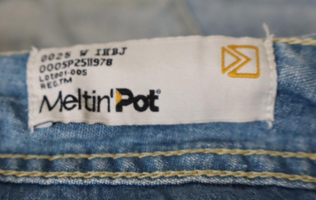 MELTIN' POT BERMUDA PANTALONE SHORTS UOMO TG 30 MAN VINTAGE CASUAL PANTS DENIM