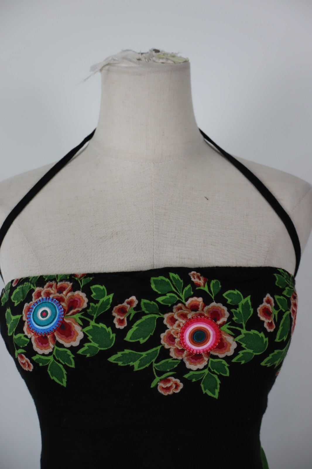 DESIGUAL VESTITO ABITO DONNA TG. XS  WOMAN CASUAL VINTAGE DRESS COTONE