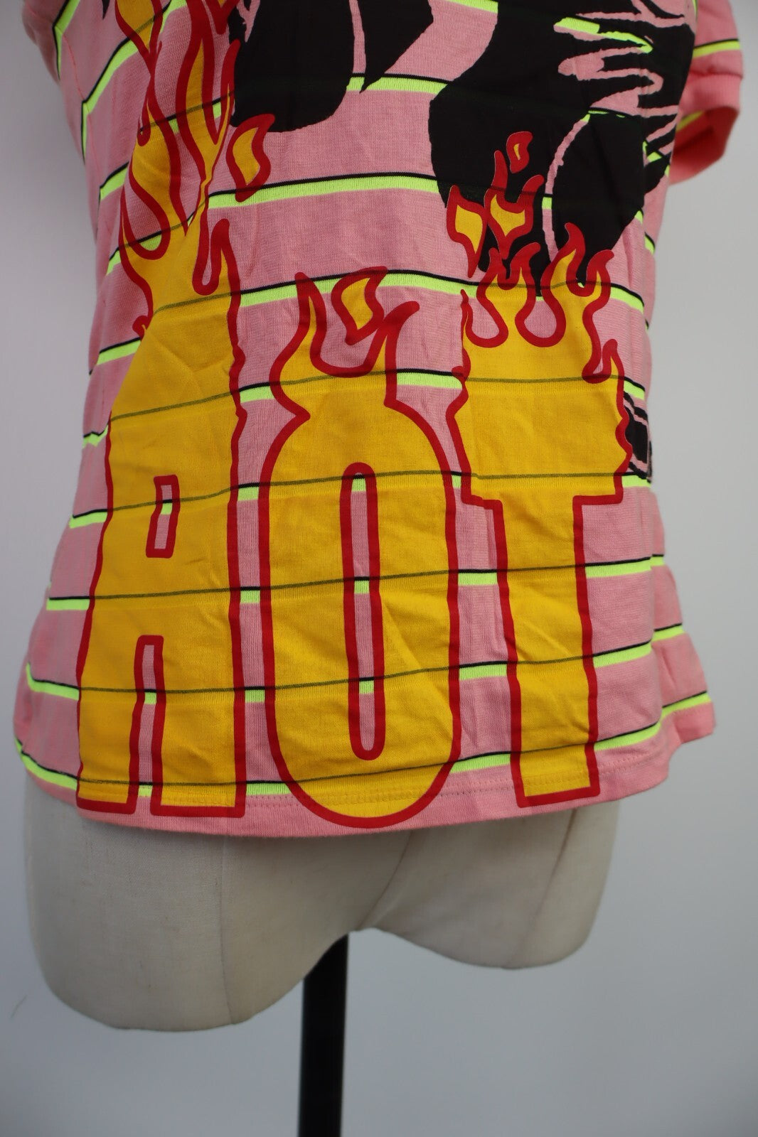 MAGLIA CROP TOP DONNA 44 WOMAN T-SHIRT STREETWEAR STAMPA CHIC GRUNGE Y2K 2000'S