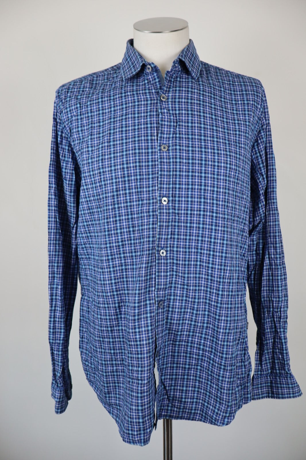 HUGO BOSS CAMICIA UOMO TG. L MAN CASUAL VINTAGE SHIRT COTONE COTTON