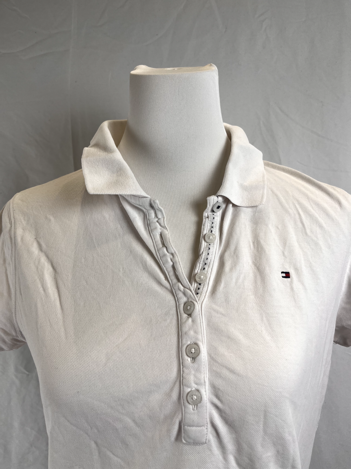 TOMMY HILFIGER POLO MAGLIA DONNA COTONE TG. M WOMAN SHIRT CASUAL VINTAGE