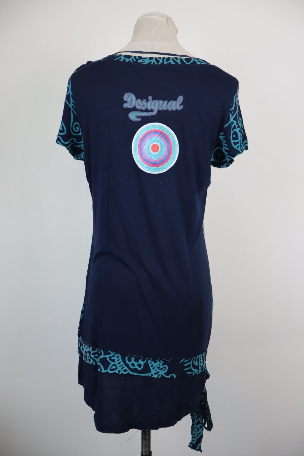 DESIGUAL VESTITO DONNA TG. XL WOMAN CASUAL VINTAGE DRESS ABITO VISCOSA