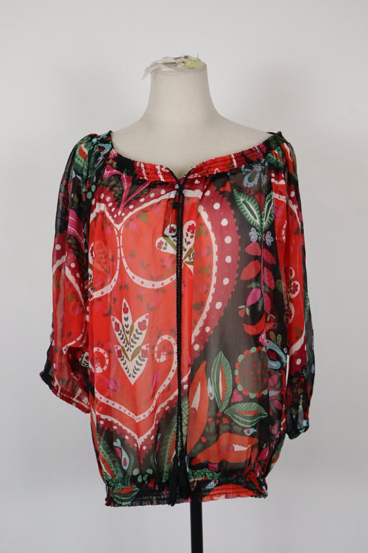 DESIGUAL MAGLIA DONNA TG. XL WOMAN T-SHIRT CASUAL VINTAGE