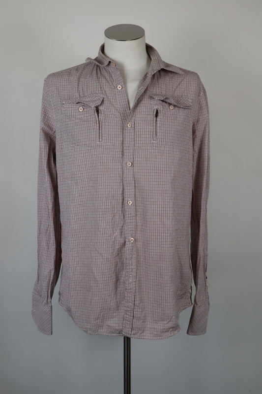 DIESEL CAMICIA UOMO TG. XL MAN CASUAL VINTAGE SHIRT COTONE ITALY