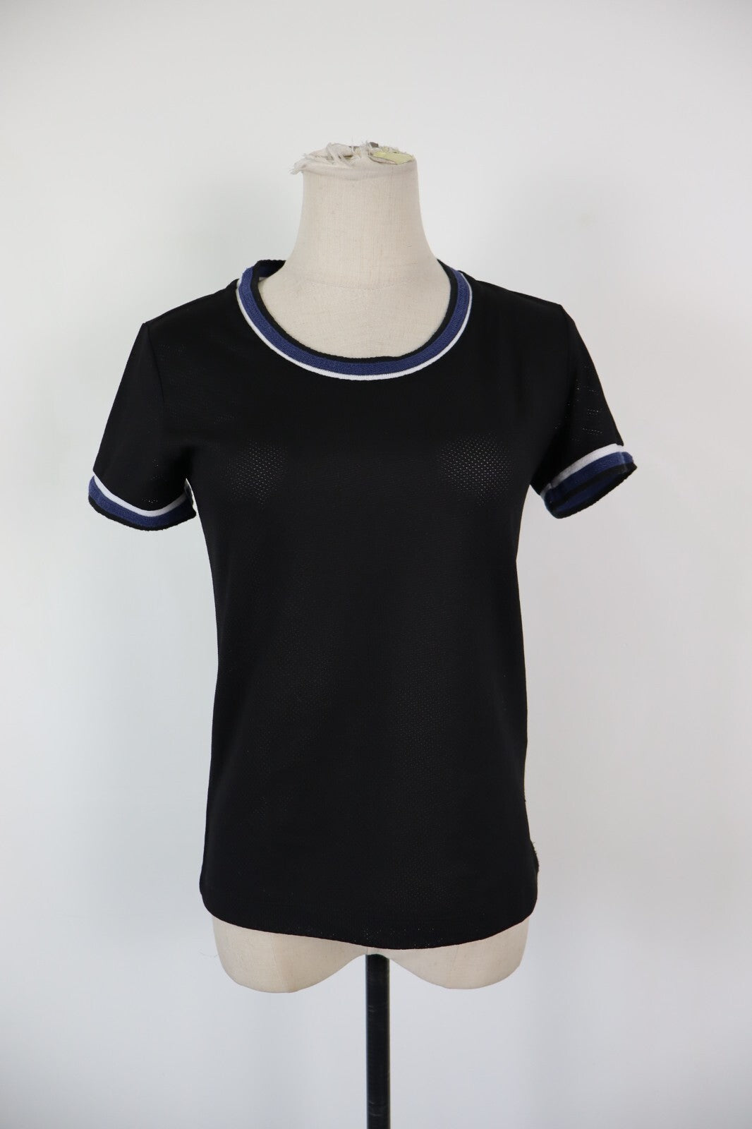 BLAUER USA MAGLIA DONNA TG. S WOMAN CASUAL VINTAGE T-SHIRT TOP A RETE