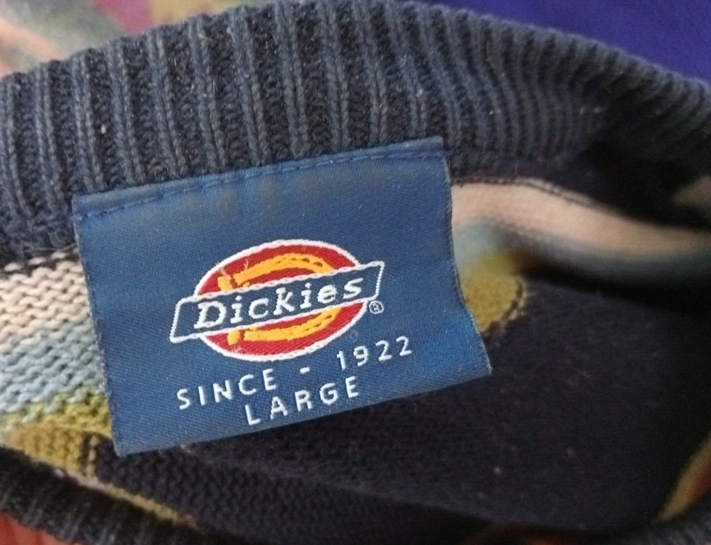 DICKIES MAGLIONE COTONE COTTON VINTAGE UOMO Tg. L MAN SWEATER CASUAL