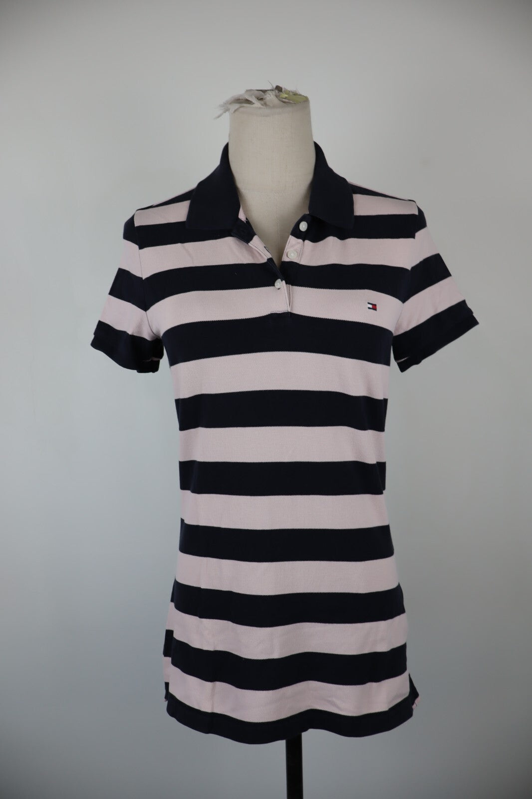 TOMMY HILFIGER POLO MAGLIA T-SHIRT DONNA COTONE TG. S WOMAN SHIRT CASUAL VINTAGE