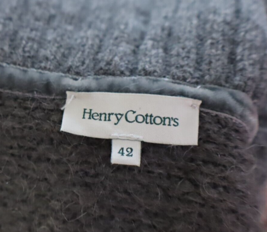 HENRY COTTON'S MAGLIONE CARDIGAN LANA DONNA Tg. 42 WOMAN CASUAL WOOL SWEATER