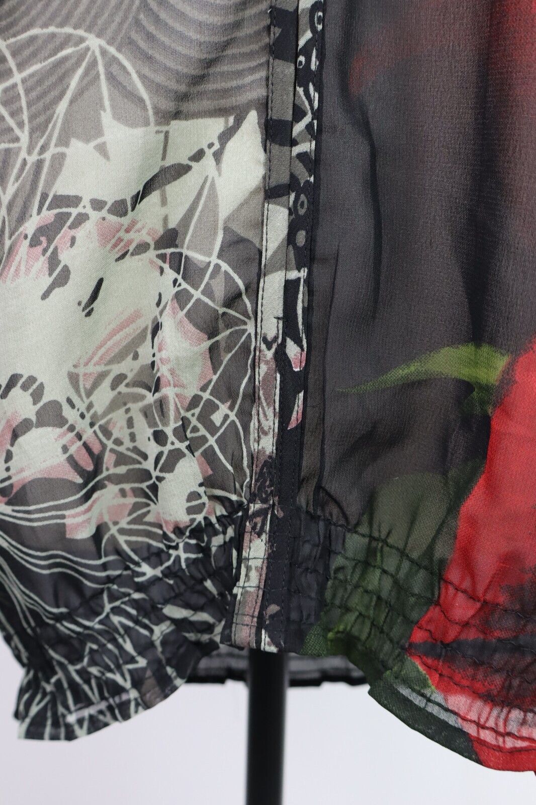 DESIGUAL CAMICIA  DONNA TG. L WOMAN SHIRT CASUAL VINTAGE SMANICATA