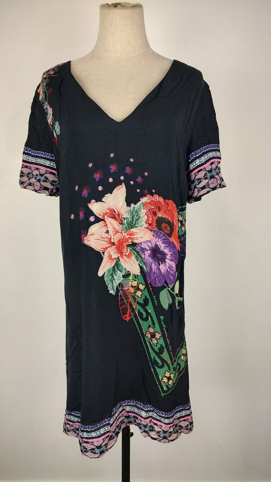 DESIGUAL VESTITO DONNA TG. 42 WOMAN CASUAL VINTAGE DRESS