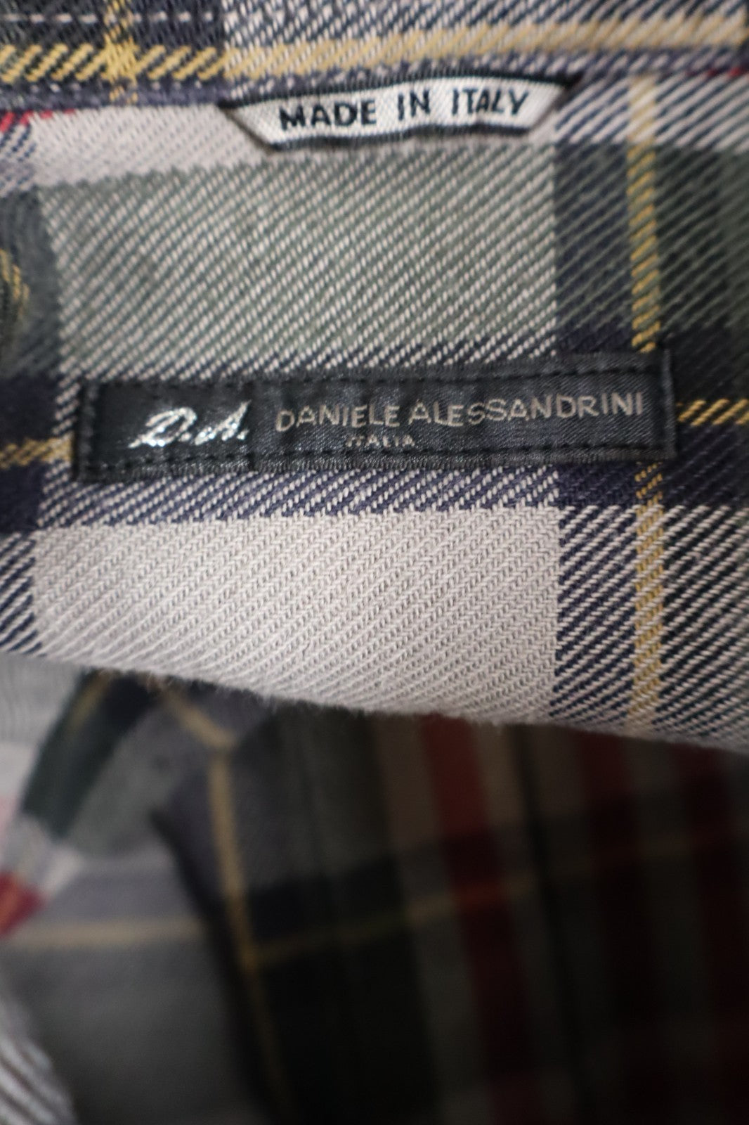 DANIELE ALESSANDRINI CAMICIA COTONE UOMO TG. 40 MAN CASUAL VINTAGE SHIRT LOGO