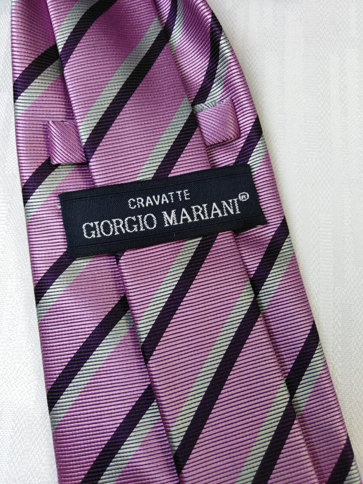 GIORGIO MARIANI 100% SILK TIE SETA CRAVATTA NECKTIE ITALY VINTAGE SELF TIPPED