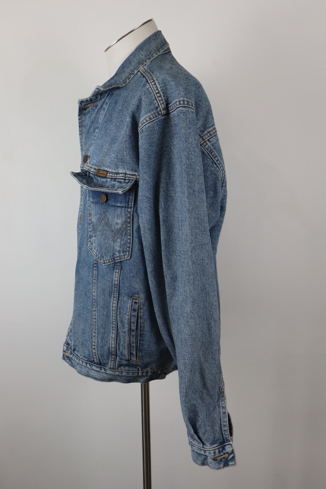 WRANGLER GIUBBINO JEANS COTONE UOMO TG XL MAN JACKET CASUAL VINTAGE DENIM COTTON