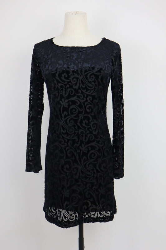 SPORTSTAFF VESTITO DONNA TG. 42 WOMAN CASUAL VINTAGE DRESS VELLUTO