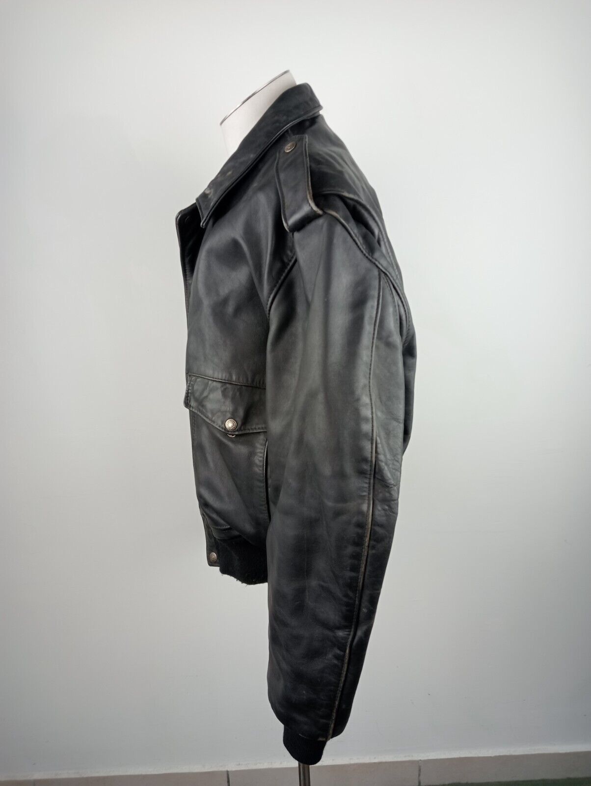 SCHOTT GIUBBINO PELLE LEATHER UOMO Tg 50 MAN CASUAL VINTAGE JACKET