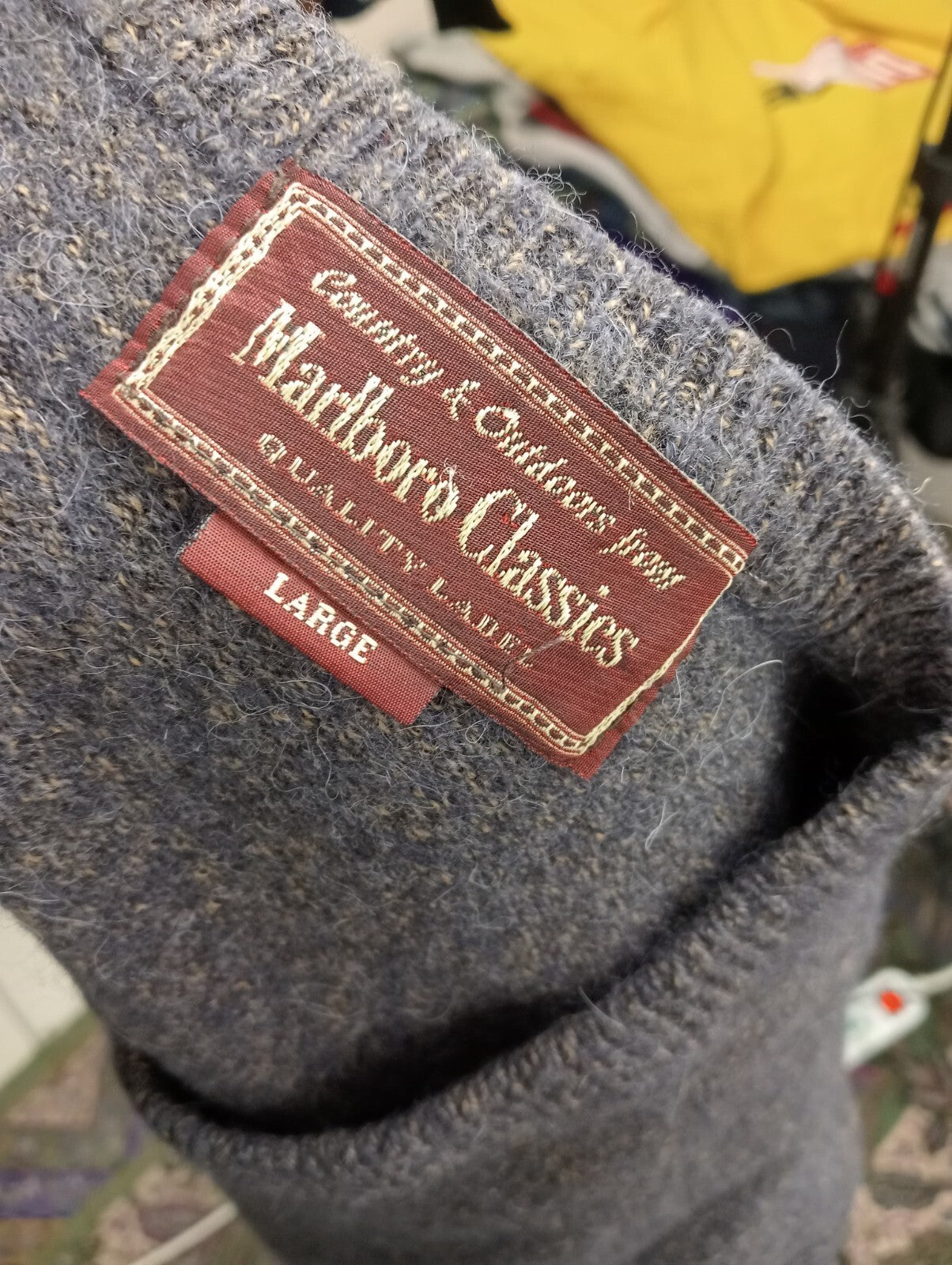 MARLBORO CLASSICS MAGLIONE WOOL LANA VINTAGE UOMO L MAN SWEATER CASUAL ITALY