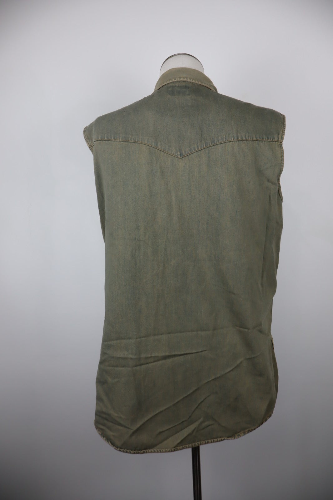 LEVI'S CAMICIA SMANICATA JEANS DENIM COTONE UOMO TG XL MAN VINTAGE SHIRT LOGO
