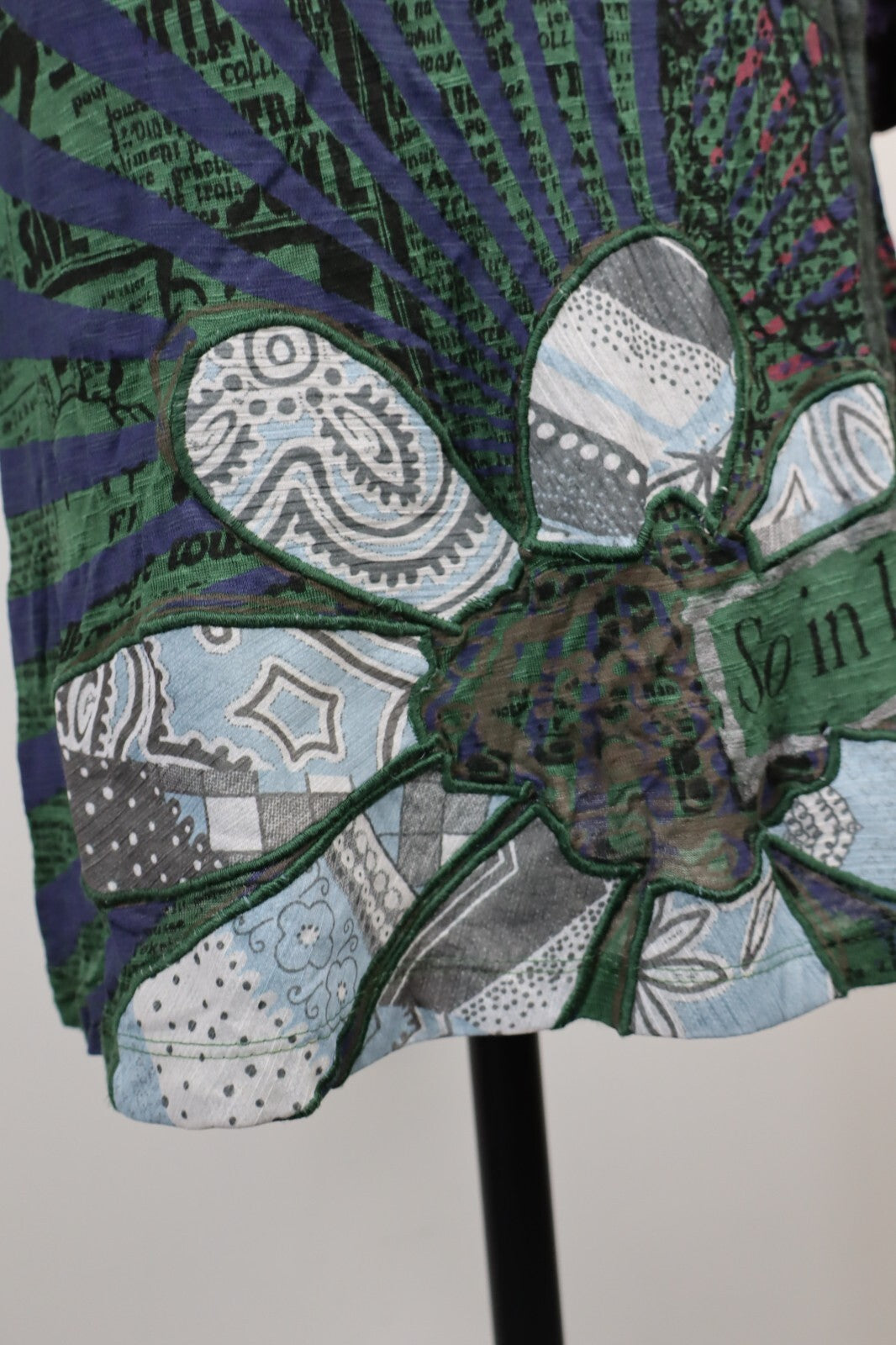 DESIGUAL VESTITO MANICHE LUNGHE DONNA TG. XS WOMAN CASUAL VINTAGE DRESS ABITO