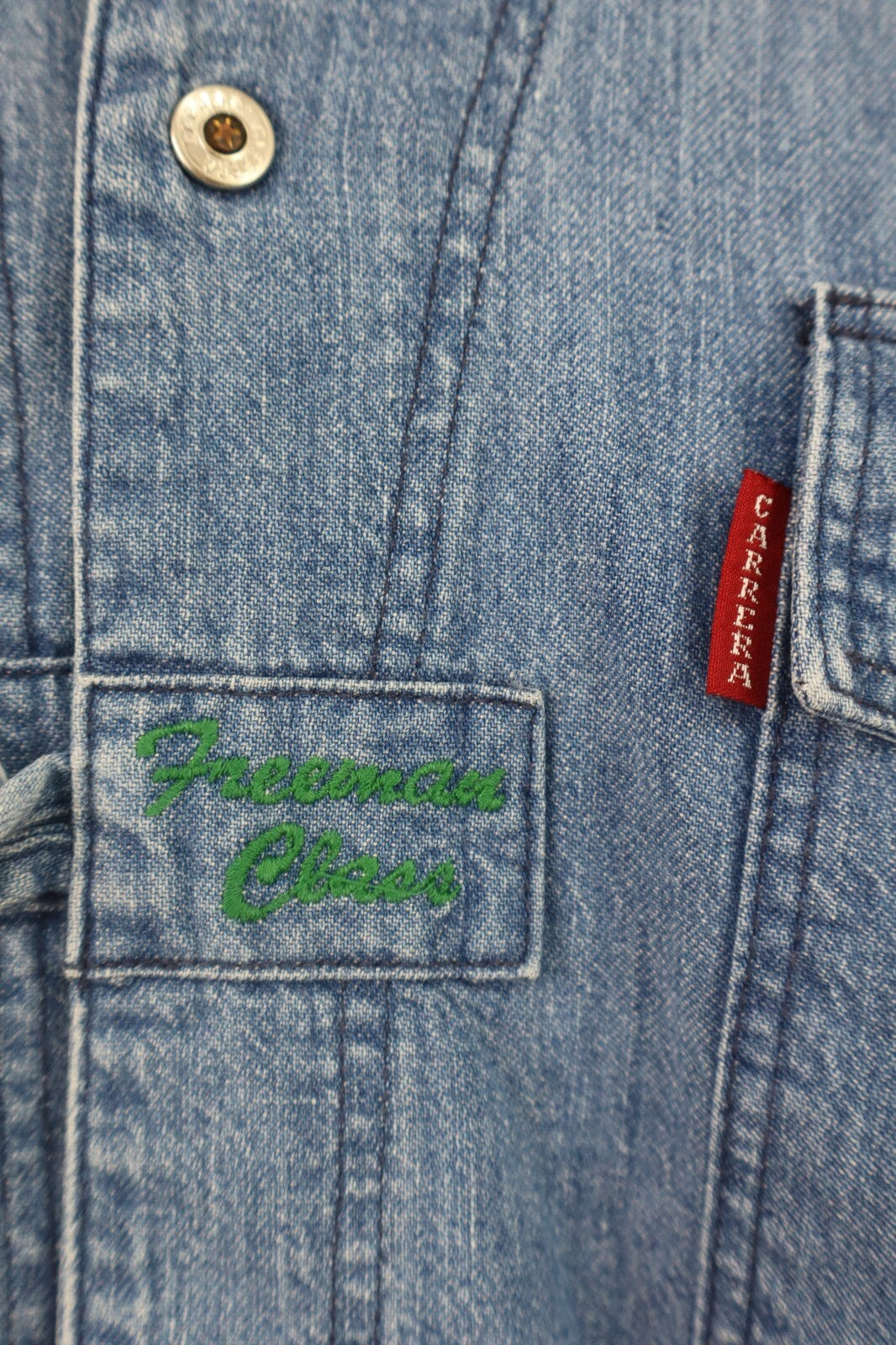 CARRERA CAMICIA JEANS UOMO TG. M  MAN CASUAL VINTAGE SHIRT COTONE DENIM