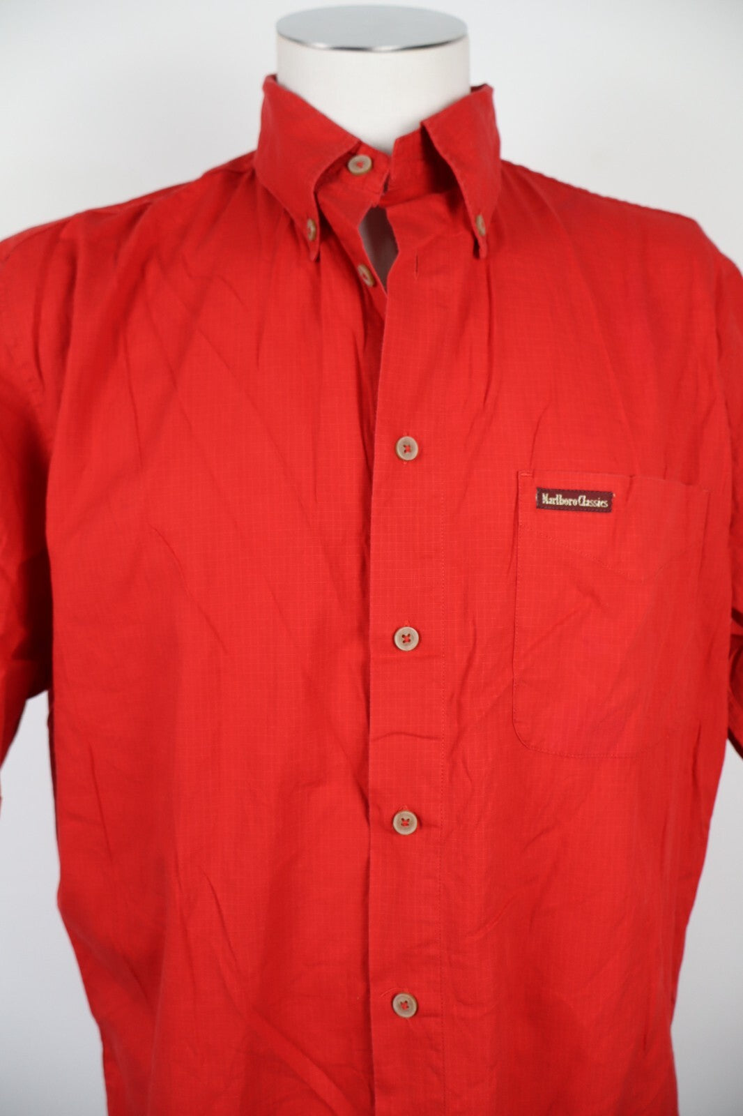 MARLBORO CLASSICS CAMICIA UOMO TG L MAN CASUAL VINTAGE SHIRT COTONE COTTON