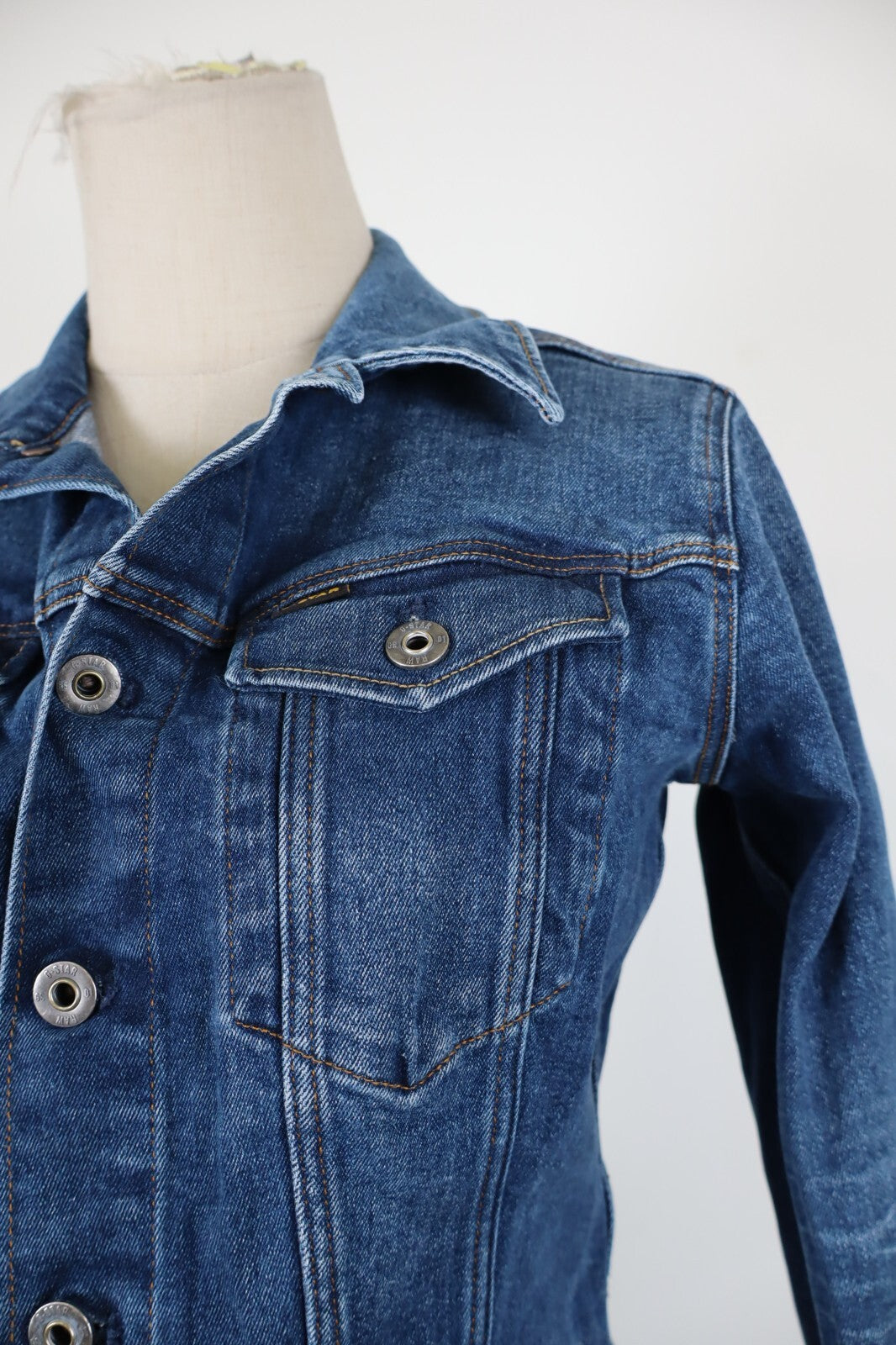 G-STAR JEANS GIUBBINO DONNA M WOMAN CASUAL JACKET COTONE COTTON DENIM VINTAGE