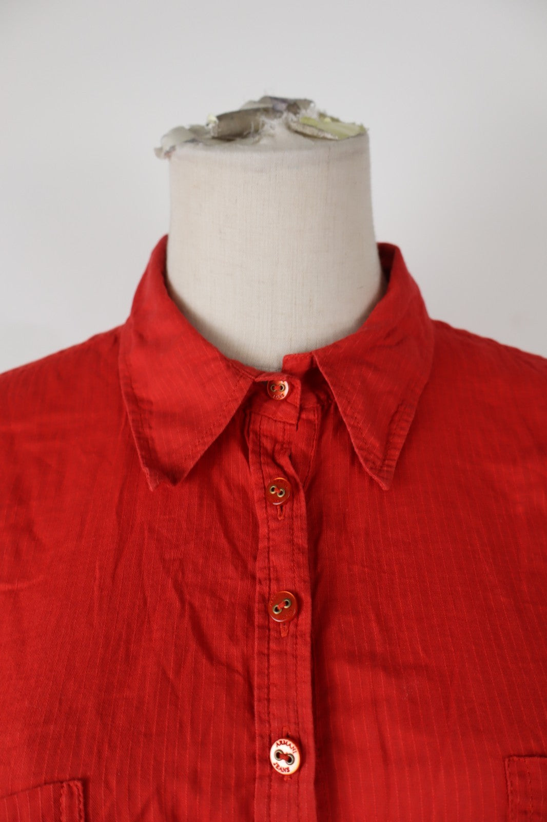 AJ ARMANI JEANS CAMICIA DONNA TG. 48 WOMAN SHIRT CASUAL VINTAGE  COTONE BLUSA
