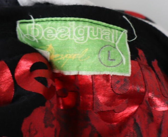 DESIGUAL MAGLIA CANOTTA TOP DONNA TG. L WOMAN T-SHIRT CASUAL VINTAGE COTONE