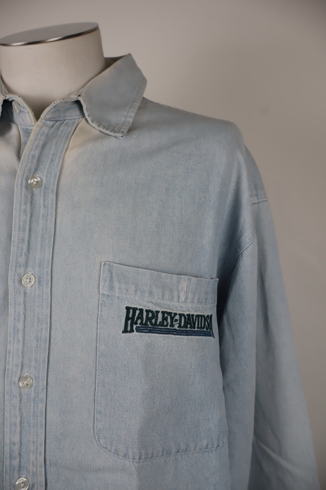 HARLEY DAVIDSON CAMICIA UOMO TG L MAN SHIRT CASUAL VINTAGE COTONE COTTON