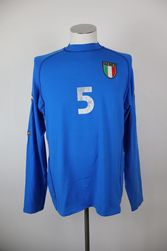 KAPPA ITALIA CANNAVARO 5 MAGLIA CALCIO UOMO Tg M SOCCER JERSEY SPORT VINTAGE