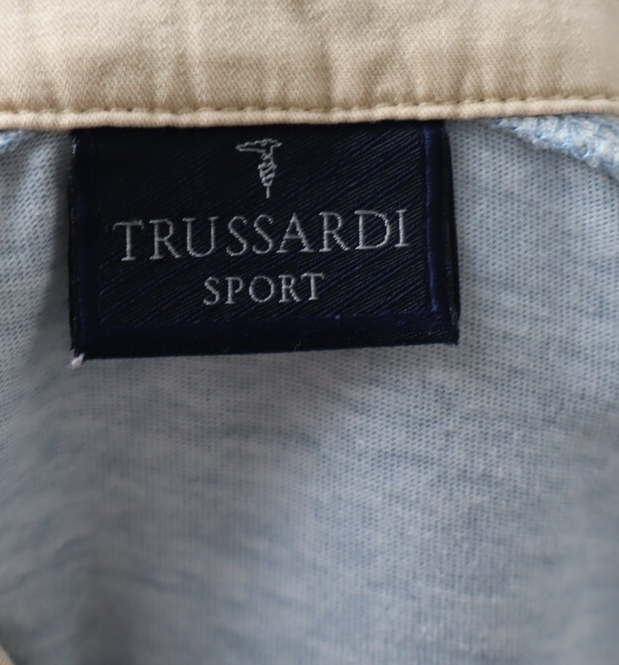 TRUSSARDI SPORT POLO MAGLIA UOMO COTONE TG. M MAN COTTON SHIRT CASUAL VINTAGE