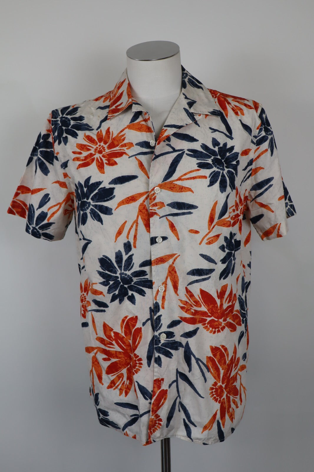 GAS CAMICIA UOMO TG. L MAN CASUAL VINTAGE SHIRT COTONE COTTON FLORAL