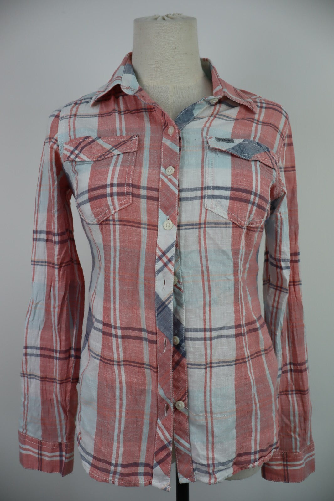 COLUMBIA CAMICIA  DONNA TG. XS WOMAN SHIRT CASUAL VINTAGE COTONE COTTON