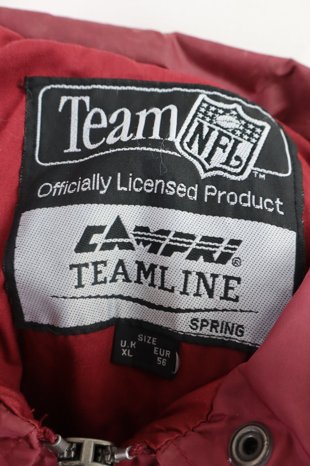 TEAM NFL RED SKINS GIUBBINO IMPERMEABILE SPORTIVO UOMO MAN TG XL VINTAGE JACKET