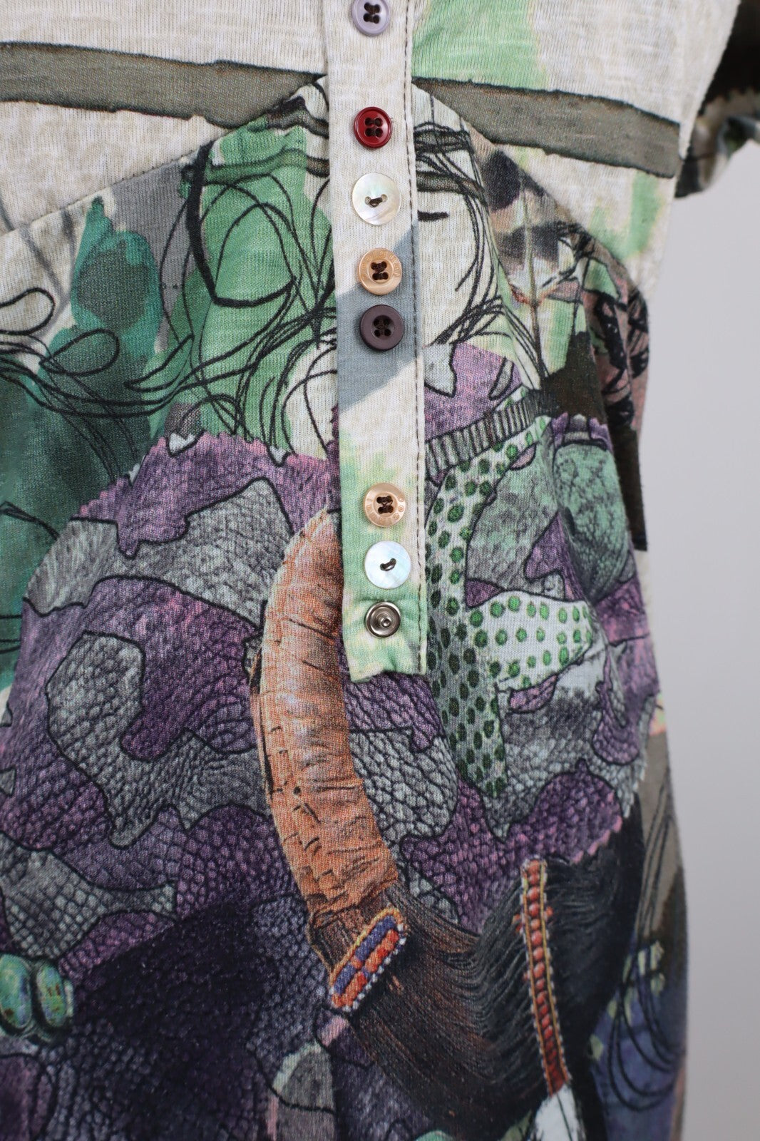 DESIGUAL VESTITO ABITO MEZZE MANICHE DONNA TG. S WOMAN CASUAL VINTAGE DRESS