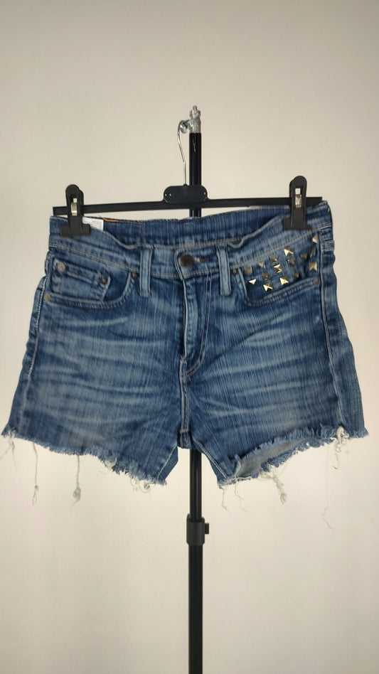 LEVI'S 511 PANTALONCINO DENIM JEANS DONNA TG W29 WOMAN VINTAGE SHORTS