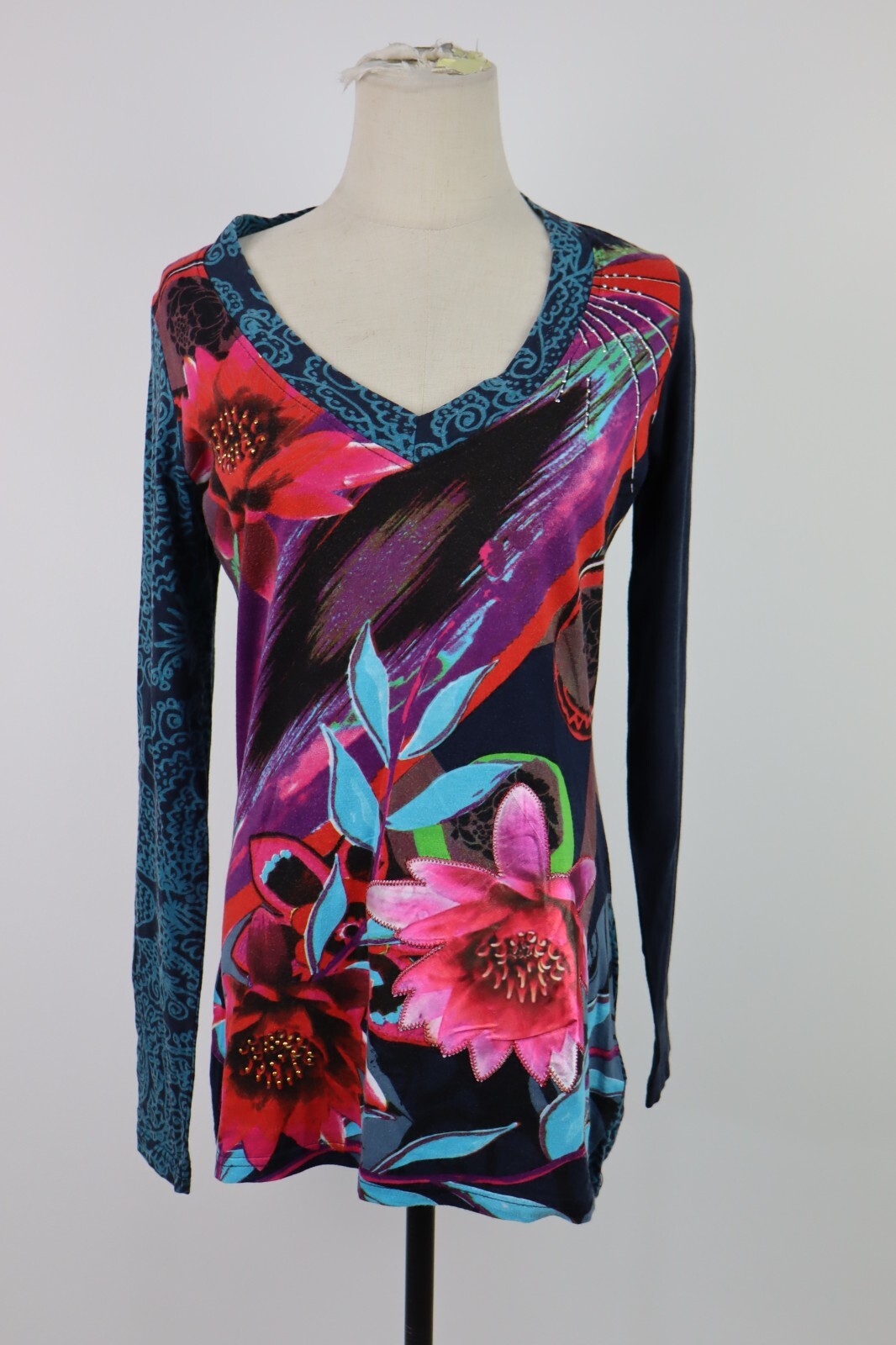 DESIGUAL VESTITO DONNA TG. M  WOMAN CASUAL VINTAGE DRESS ABITO