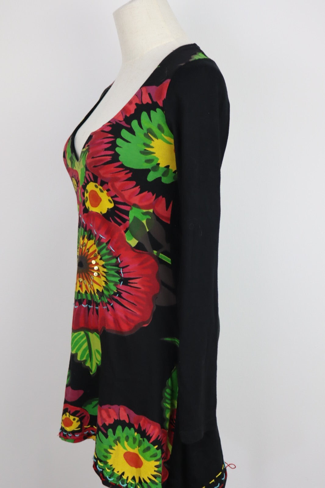 DESIGUAL VESTITO ABITO DONNA TG. XS WOMAN CASUAL VINTAGE DRESS