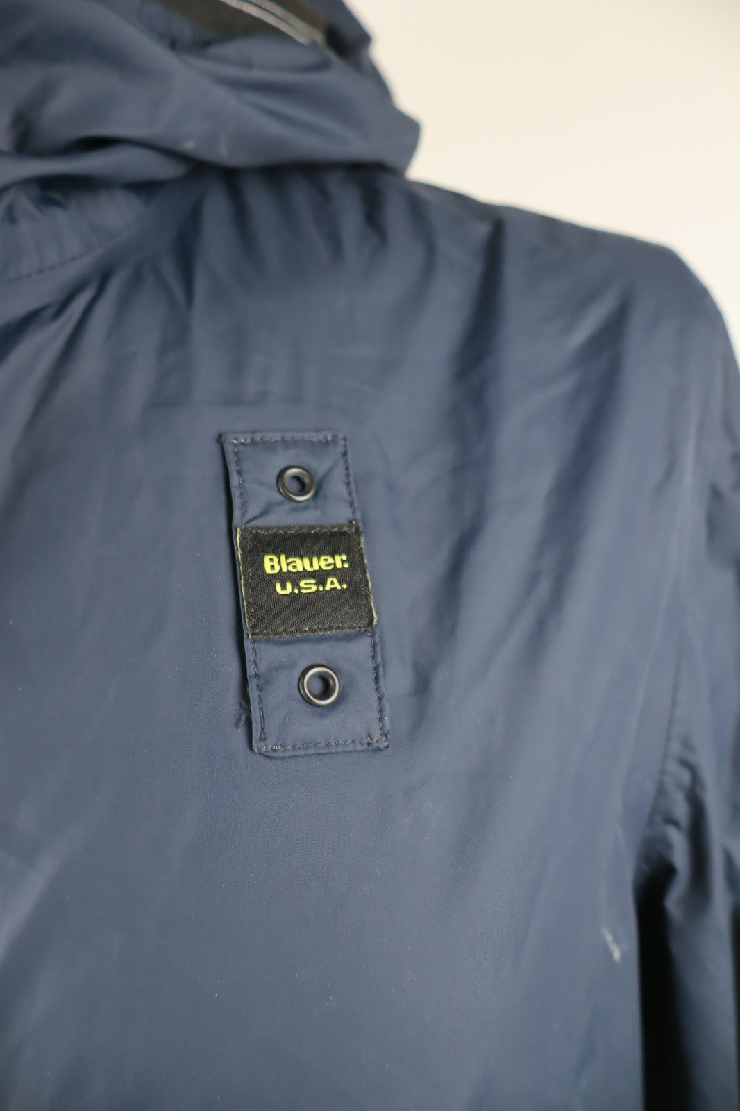 BLAUER GIUBBINO LEGGERO GIACCA UOMO TG L MAN CASUAL VINTAGE JACKET CERNIERA LOGO