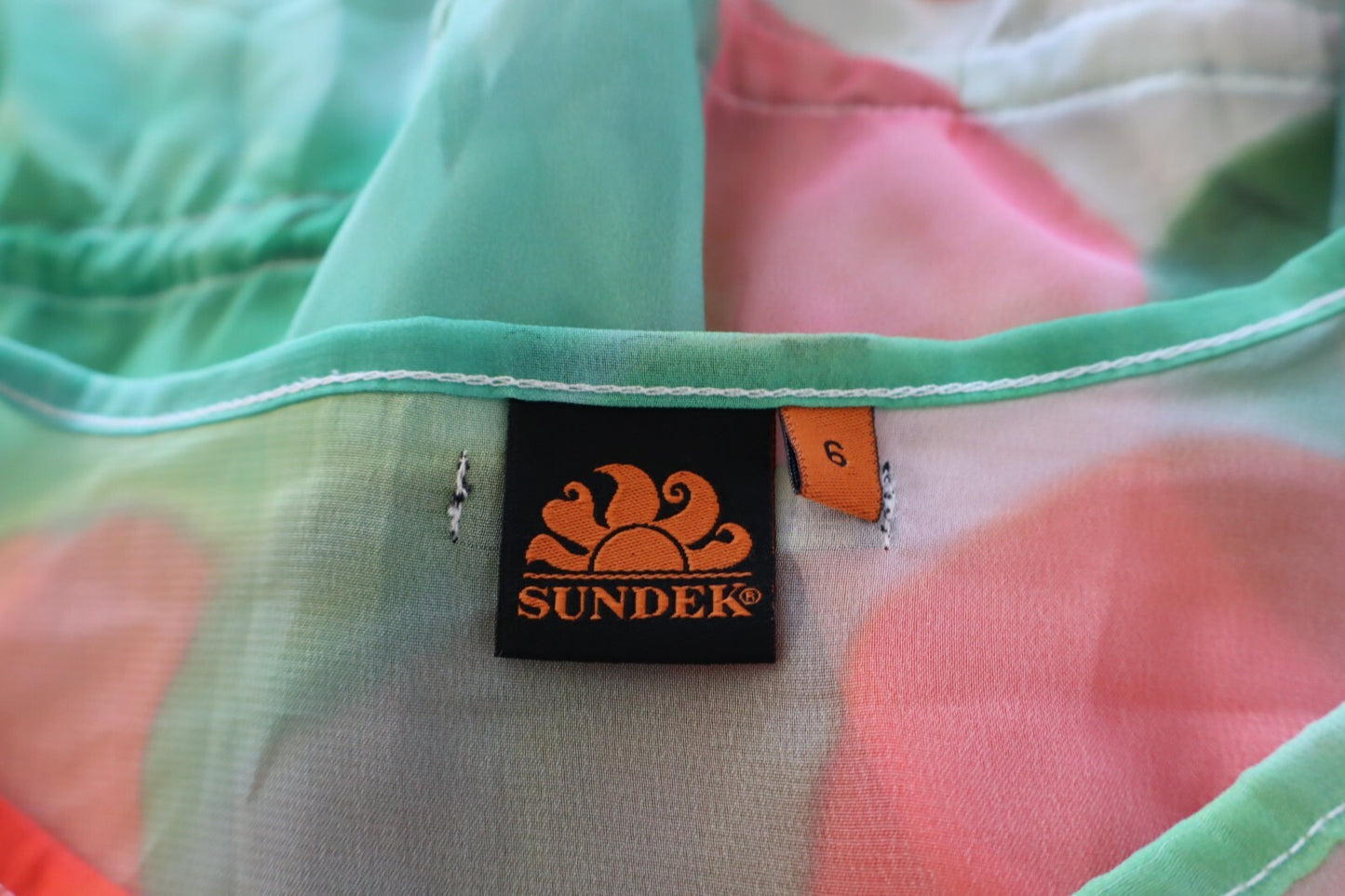 SUNDEK MAGLIA DONNA TG. 6  WOMAN CASUAL VINTAGE T-SHIRT FLOREALE