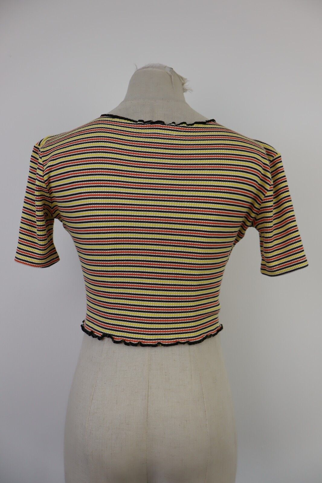 MAGLIA CROP TOP DONNA TG M WOMAN T-SHIRT INDIE GRUNGE PRETTY VINTAGE Y2K 2000'S