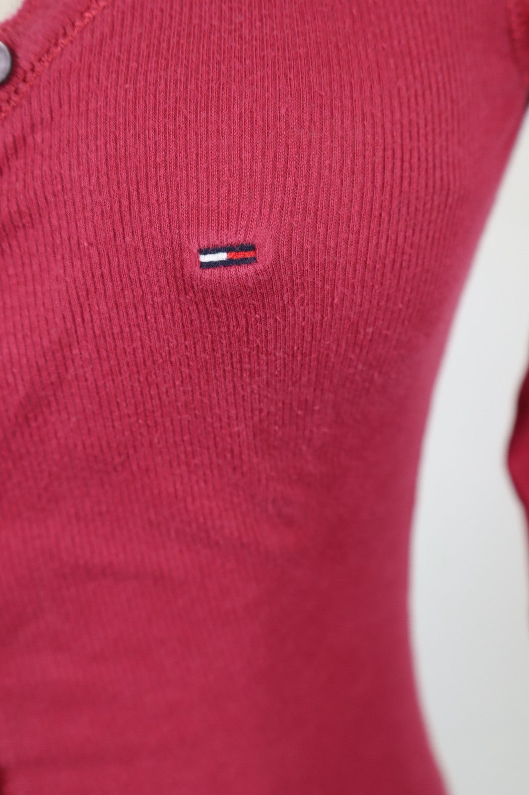 TOMMY HILFIGER DENIM MAGLIA DONNA TG. M WOMAN CASUAL VINTAGE T-SHIRT BOTTONCINI