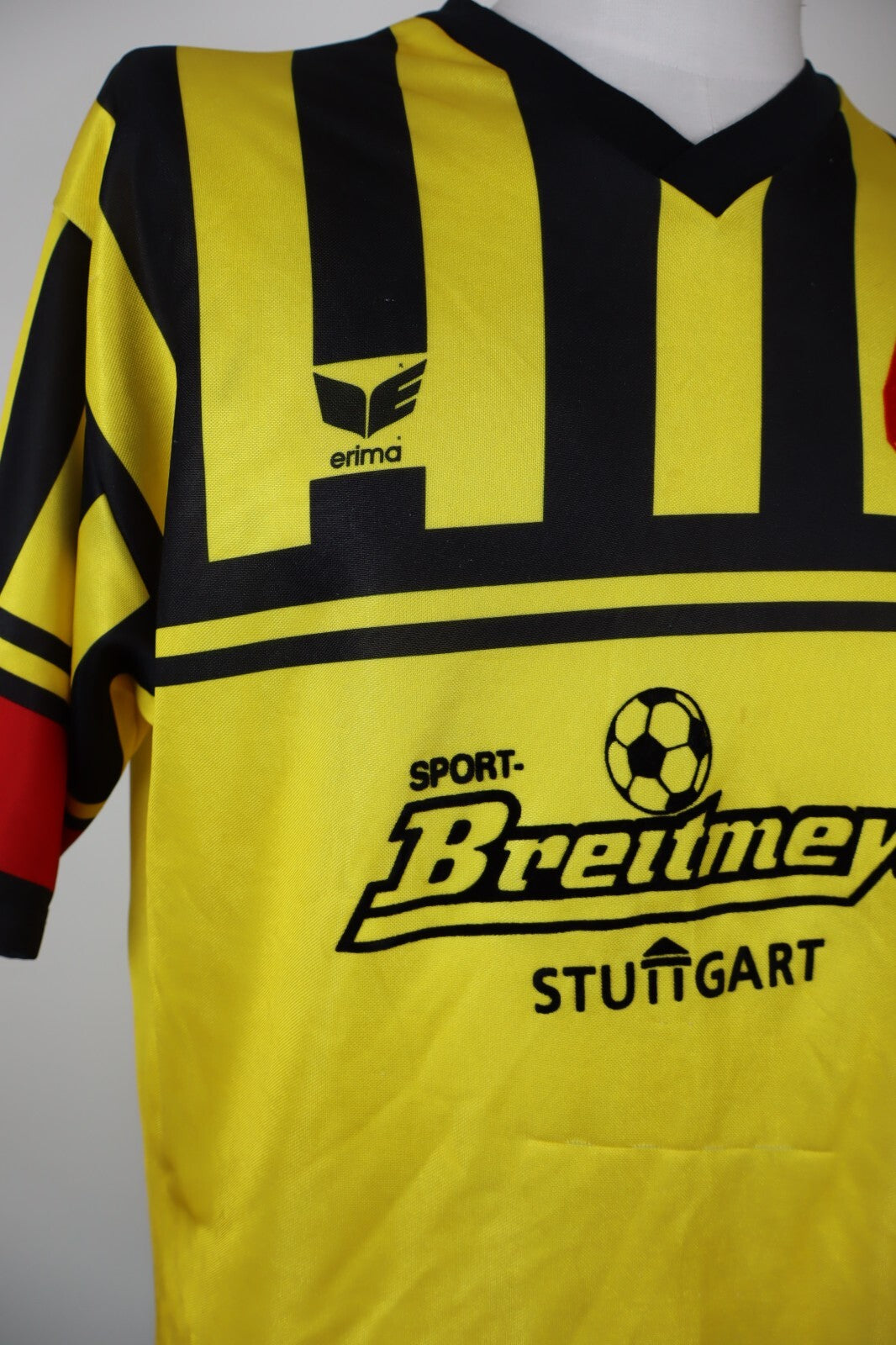 ERIMA STOCCARDA N 4 MAGLIA CALCIO UOMO TG L SOCCER VINTAGE MADE WEST GERMANY