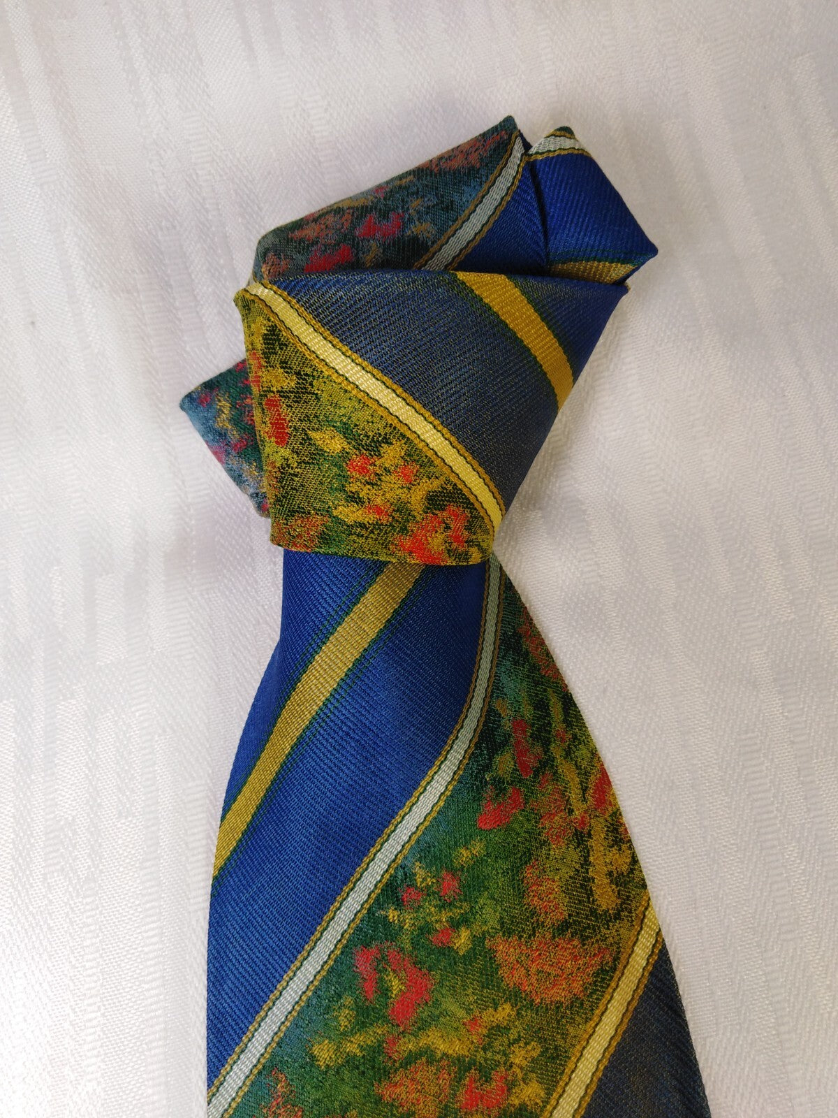 ROCCOBAROCCO 100% SETA SILK TIE CRAVATTA NECKTIE ITALY VINTAGE CLASSIC
